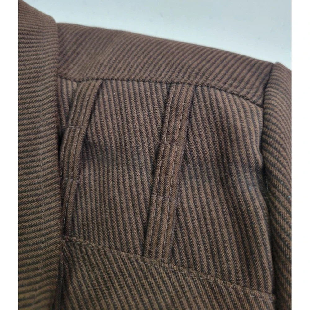 Vtg Nancy Michaels Brown Corduroy Skirt Suit 2pc Dark Academia 90s Womens 12